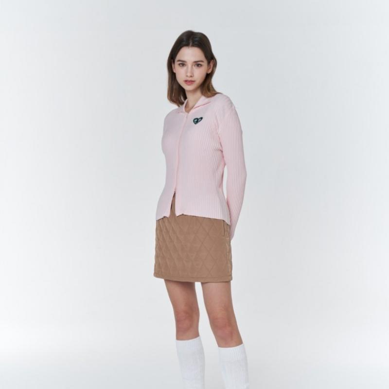 Goxo Quilted Mini Skirt Warm Fit Heart Attack