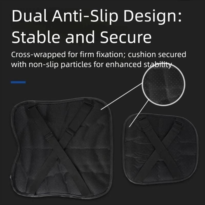 Motorcycle Seat Cover Front Rear Seat Cushion Thicken Breathable Cover Shock Absorption Seat Pad Cushion for Long Ride