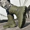 Herren Wanderschuhe Outdoor Rutschfest Atmungsaktiv Lässige Sportschuhe Herren Stiefeletten Dicksohlige Stoßdämpfende High-Top Stiefel Herren