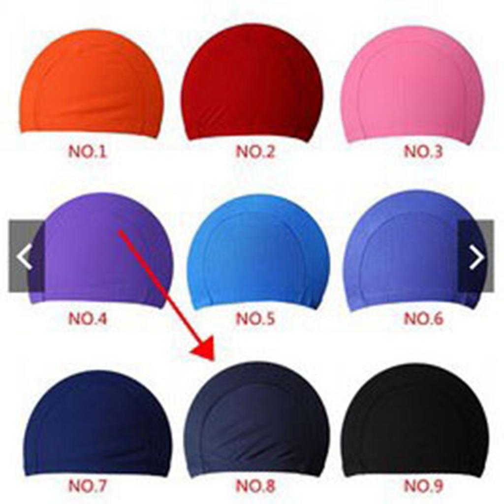 12 Stück Badekappe Herren Damen Nylon Einfarbig Set Schnelltrocknend Mütze Schwimmbadzubehör