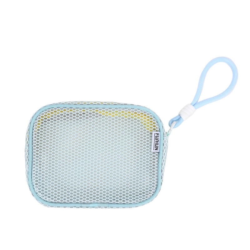 Dopamine Mesh Makeup Bag Women'S Large Capacity Portable Toiletry Bag Cosmetics Storage Bag Multifunctional Tote Bag