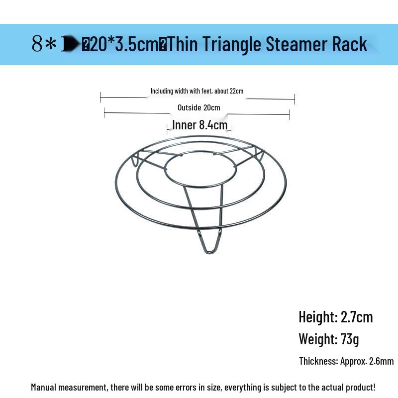 Grătar de gătit la abur nemagnetic din oțel inoxidabil de 15-25 cm pentru legume