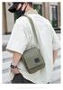 Men's Retro Canvas Crossbody Bag - Small Square Design for Business & Casual Commute