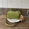 Suede Pen Holder Bag Women's New Autumn and Winter Red Hand Bag Feeling Shoulder Messenger Bag