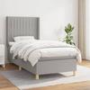 Maison Exclusive - Sommier à lattes de lit avec matelas Gris clair 100x200cm Tissu