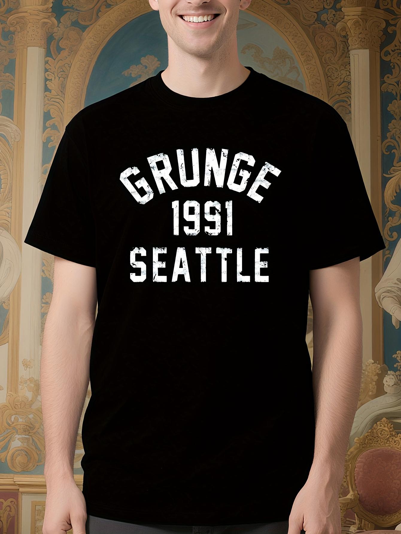 Vintage 1991 Grunge Seattle Sound Heavyweight Cotton T-shirt XL