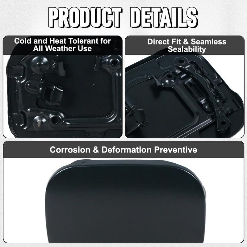 Unpainted Black Fuel Gas Tank Filler Door Lid Cover Flap Cap Metal for Toyota RAV4 2006 2007 2008 2009 2010-2012 77350-42070