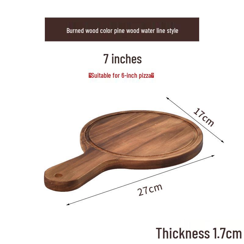 Japanese Style Round Wooden Pizza Pan and Tray