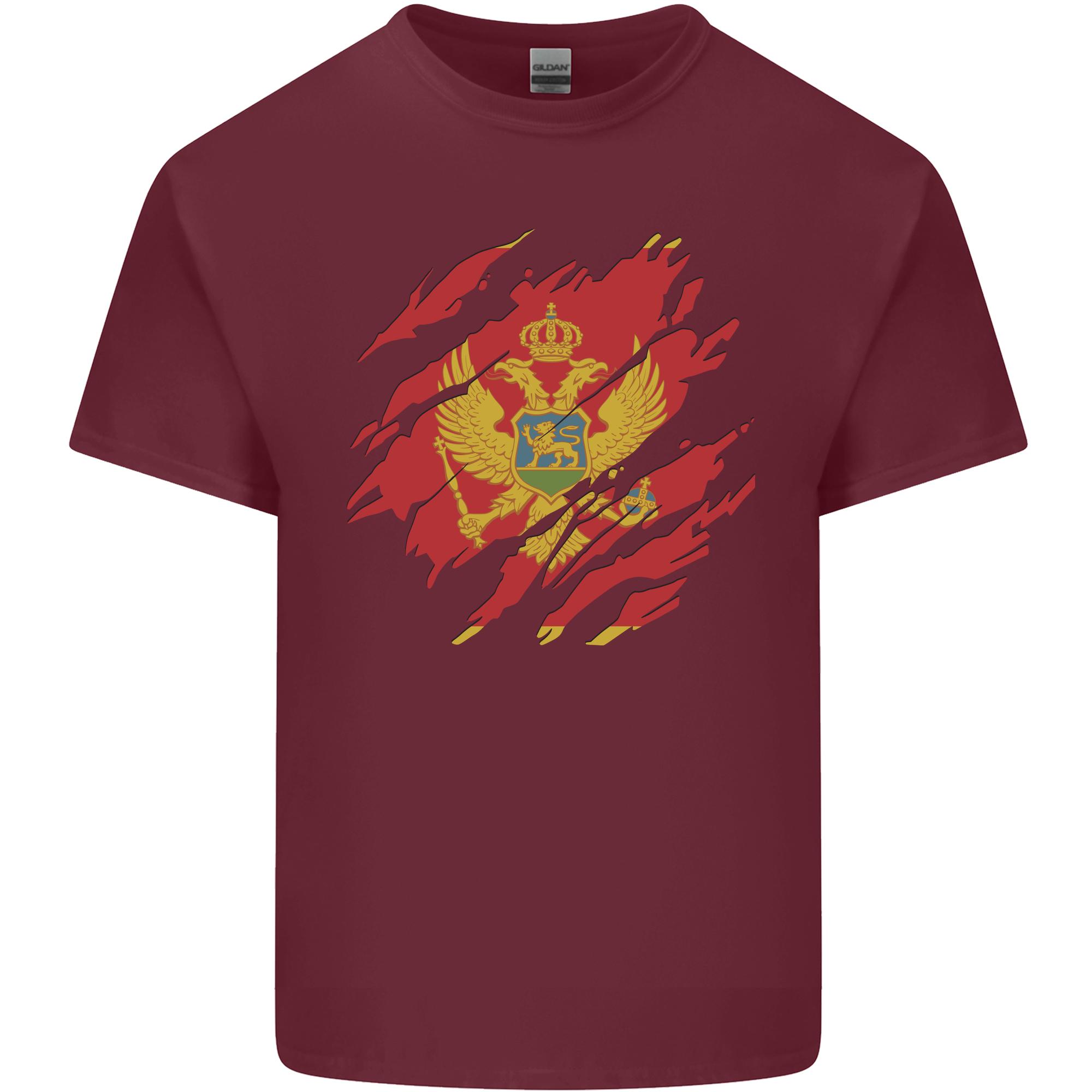 Torn Montenegro Flag Montenegrin Day Football Unisexs Light Cotton TShirt S