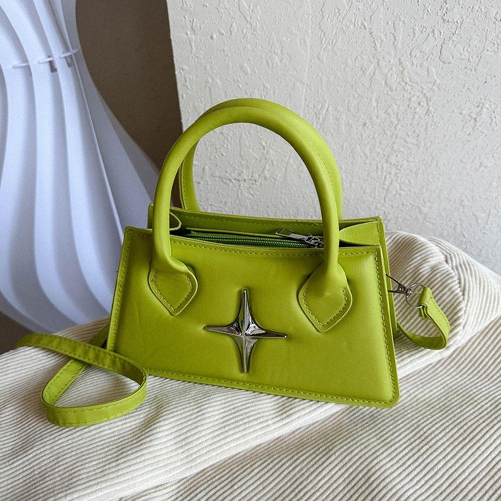Quadrangular Star Design Shoulder Bag Pu Leather Crossbody Bag Compact Sling Bag Women Girls Fashion Handbags Messenger Bag