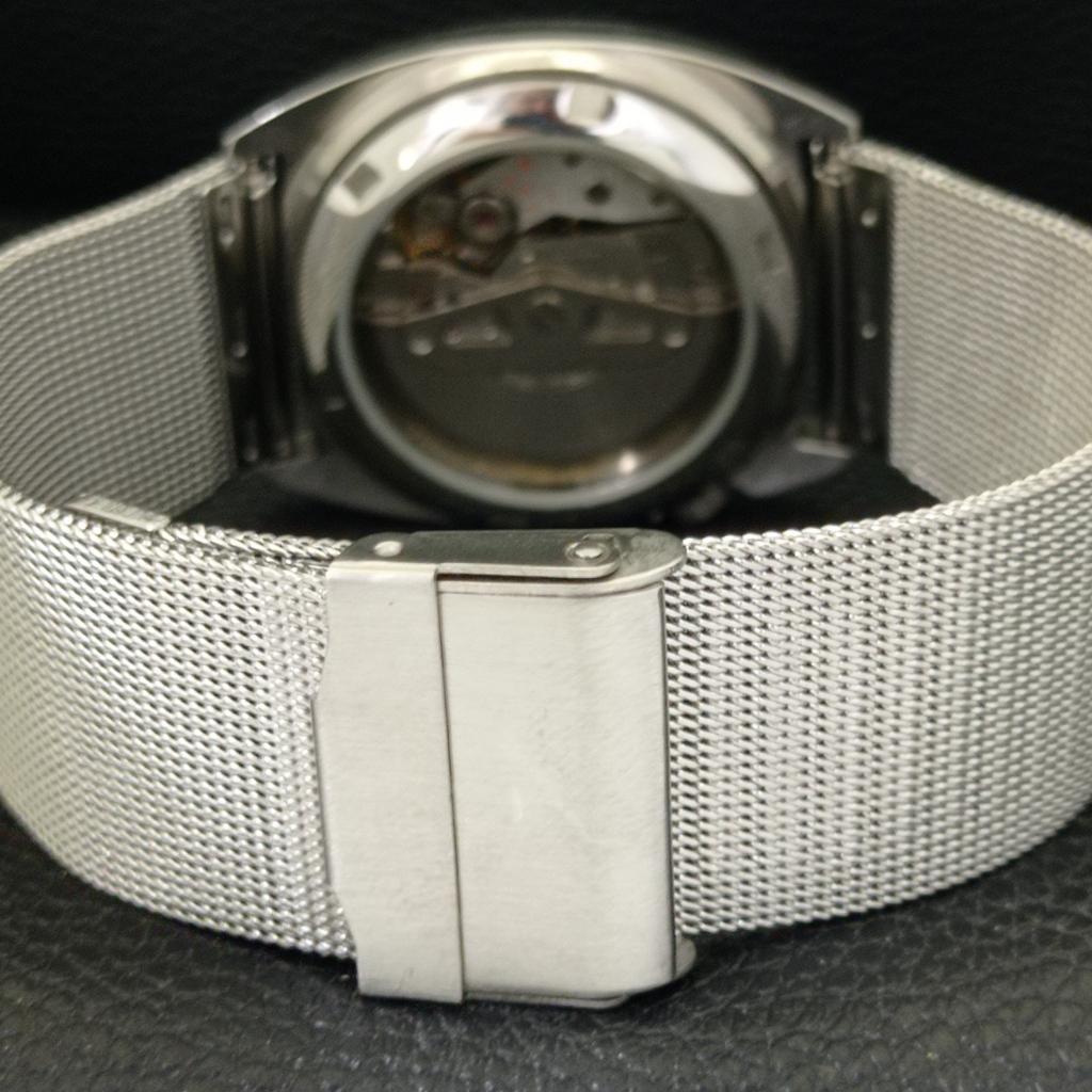 JAPAN VINTAGE SEIKO 5 AUTOMATIC 6118A MENS BLACK COLOR DIAL WATCH a701671-5 R206c-a701671