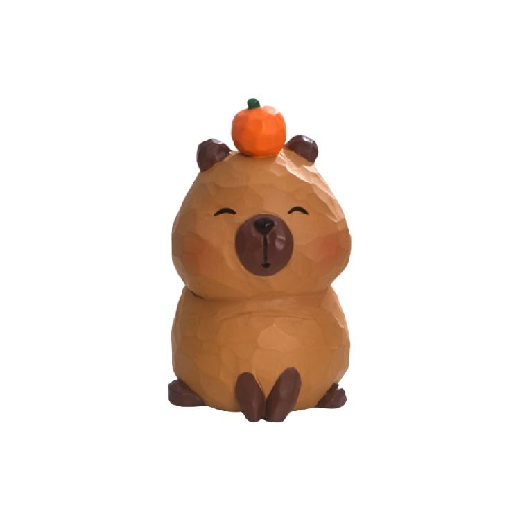 

Colorful Capybaras Collectible Figurine Fun and Cute Decoration for Home or Workspaces коричневий