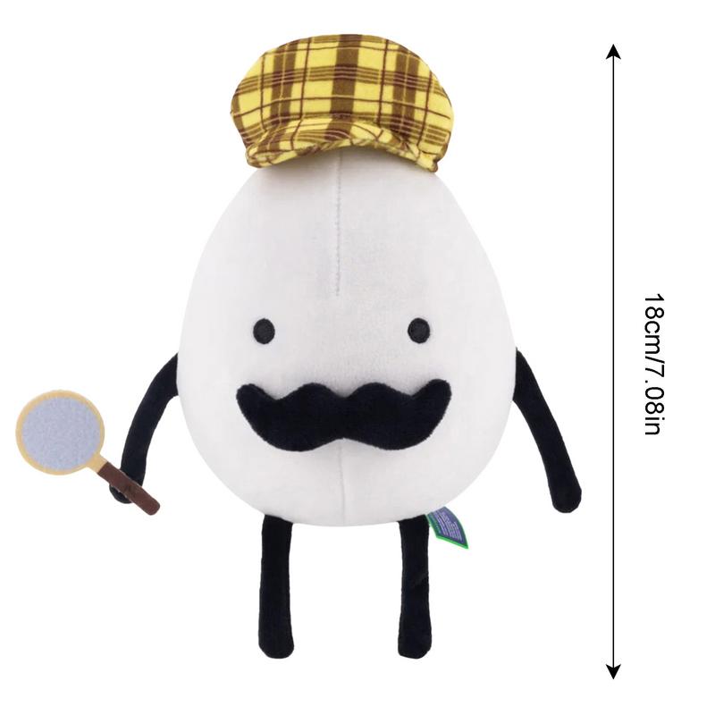 Egg Plush Egg Doll 7.1 Inch Cartoon Plush Pillow Game Character Stuffed Decorative Cute Kawaii Gift Ideal For Couch Bedroom