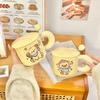 Cartoon Bear Birthday Gift Ceramic Mug with Lid Spoon Cup for Girls with High Appearance Household Water Cup Coffee Cup