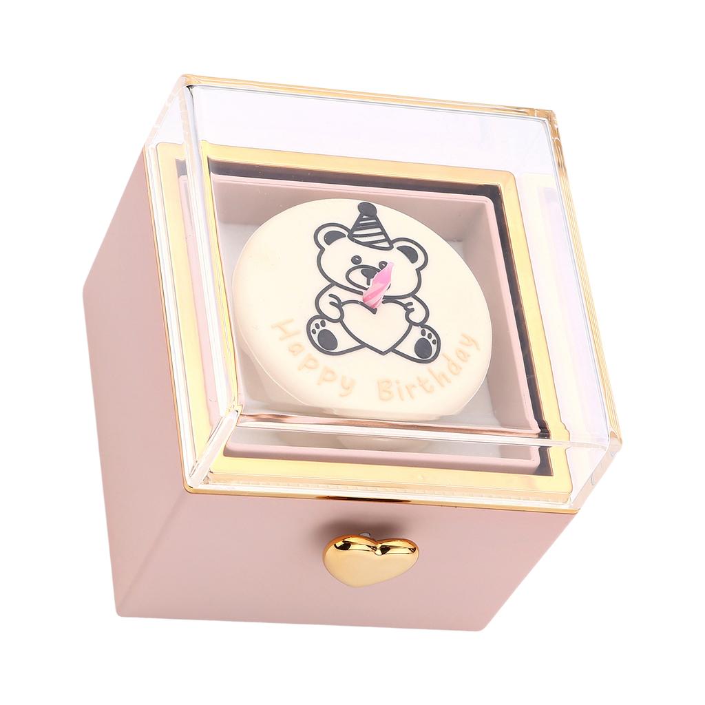 Elegant Rotating Ring Box for Proposals and Surprises Candle Holder Ring Case Elegant Jewelry Presentation Case