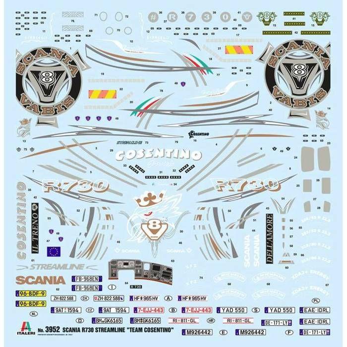 ITALERI - Maquette Camion Scania R730 Streamline Italeri 3952 1/24ème Maquette Char Promo - Ref : 11778