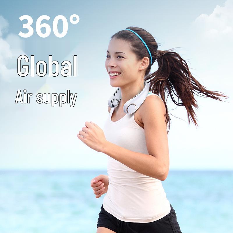 L8 USB Rechargeable Neck Fan: Silent, Portable, Mini Wearable with Long Battery Life - Ideal Gift
