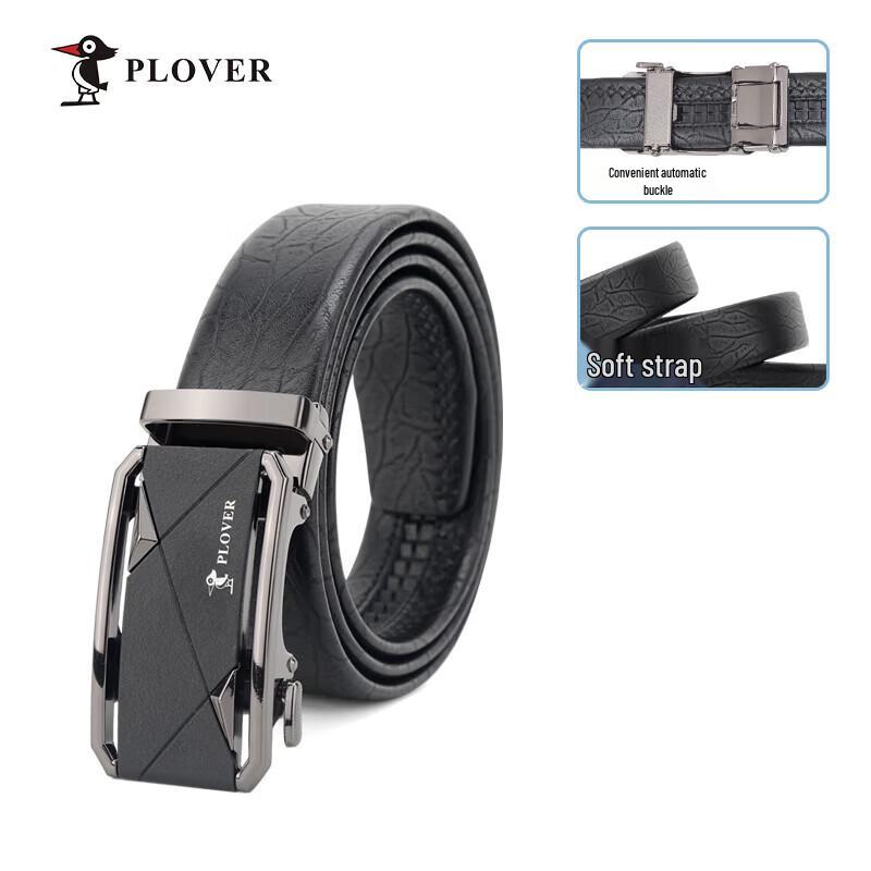 PLOVER Men s PU Leather Business Belt with Automatic Buckle