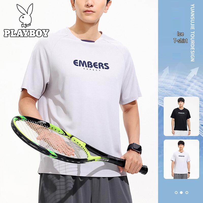 PLAYBOY Men s Quick-Dry Short Sleeve T-Shirt L