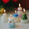 Colorful Christmas Tree Scented Candles Cute Snowman Santa Claus Shaped Candle Ornament Xmas Holiday Party Decor Candles