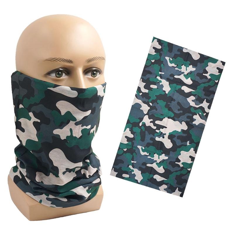 Fun Camouflage Neck Wrap Head Covering Halloween Sports Headwrap Bandana Soft Tube Bandana Neck Covering