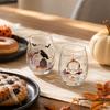 Halloween 3D Glass Cup with Embossed Design Tumbler for Holiday Party and Gifts