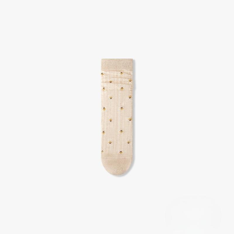 

Женские весенне-осенние носки-трубы из чистого хлопка с принтом «сломанный цветок», бесшовные 1 pair розовый/бежевый