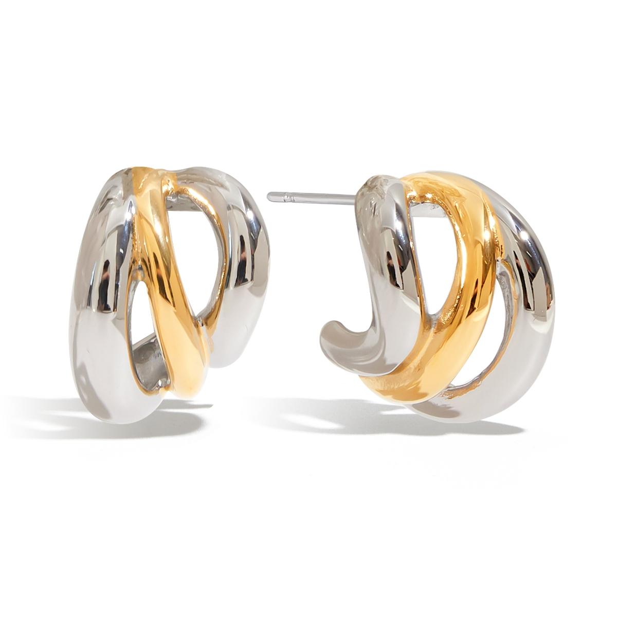 

Yori Special Shape Hollow Double C Stud Earrings for Women 18K PVD Plated Popular Jewelry Wholesales Accessories