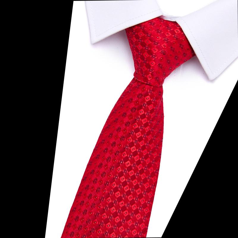 Men'S Tie Polyester Silk Jacquard Tie Men'S 7.5Cm