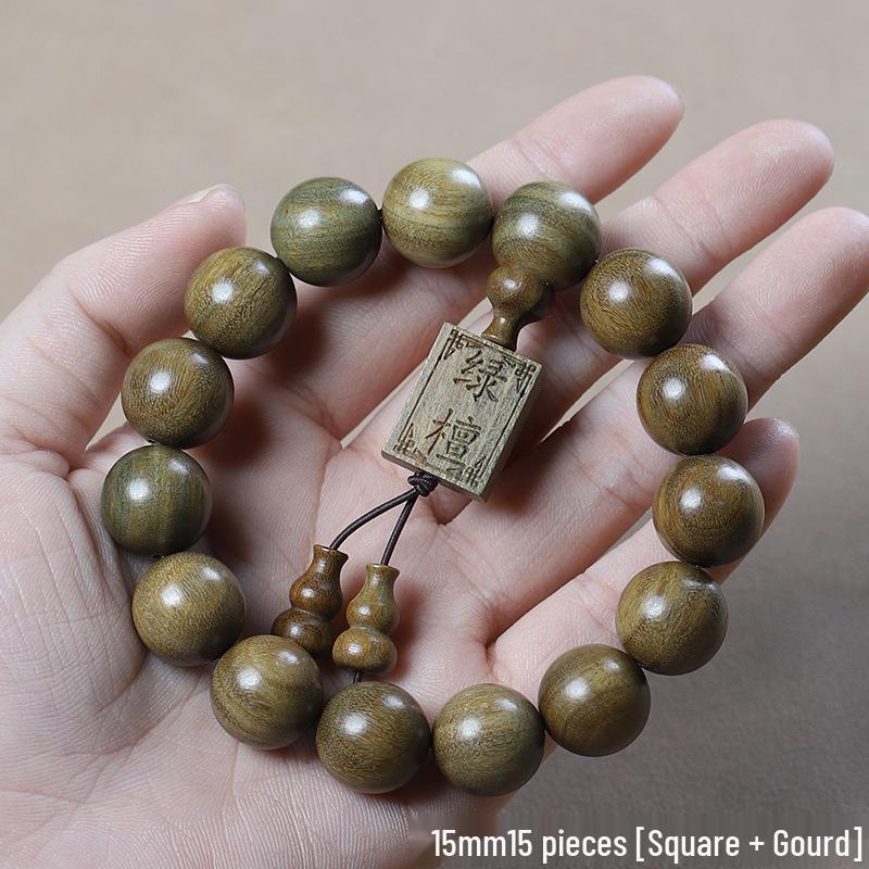 Argentina Green Sandalwood Men's and Women's Bracelet - 108 Beads, Prayer Beads of Yu Sandalwood & Rosewood.