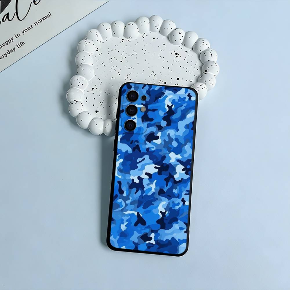 F-Fashion C-Camouflage Pattern Phone Case For Samsung S25,S24,S21,S22,S23,S30,Ultra,S20,Plus,Fe,Lite,Black Soft Silicone