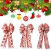 Christmas Double Wreath Bow Indoor Outdoor Christmas Tree Decor Bows Xmas Gift