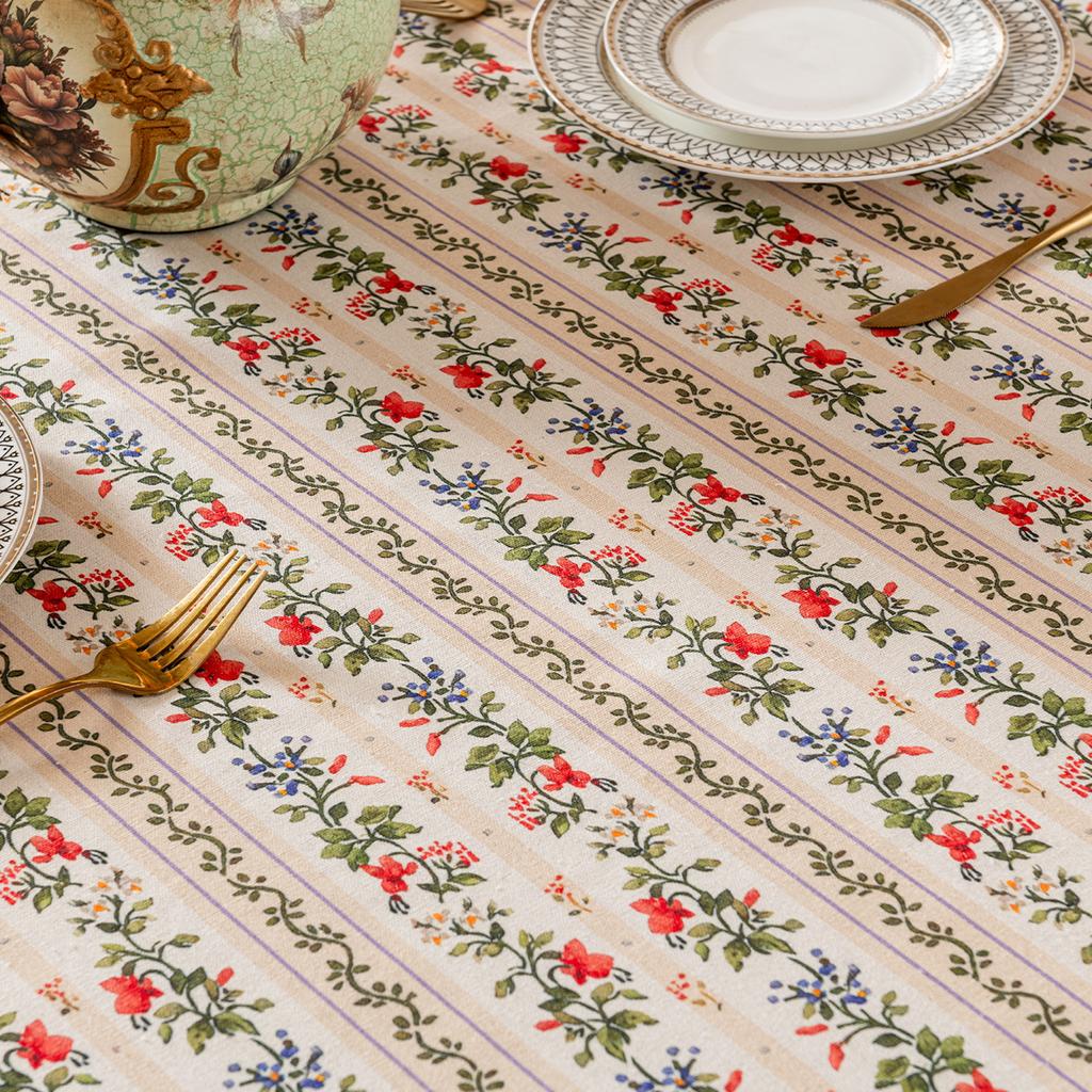 French Printed Tablecloth Waterproof, Oil-proof and Wear-resistant Tablecloth Home Atmosphere Decoration Coffee Table Cover