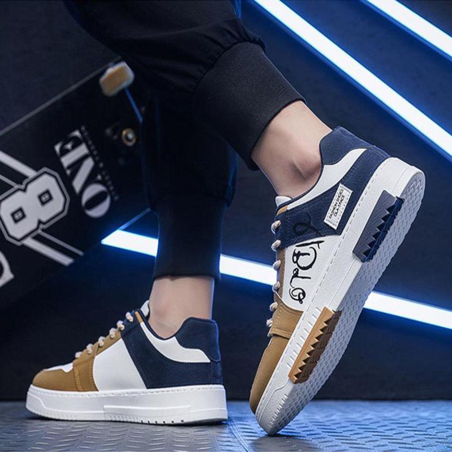 Modne męskie codzienne sneakersy na platformie sznurowane trampki studenckie męskie buty wulkanizowane tenisówki Zapatillas Hombre