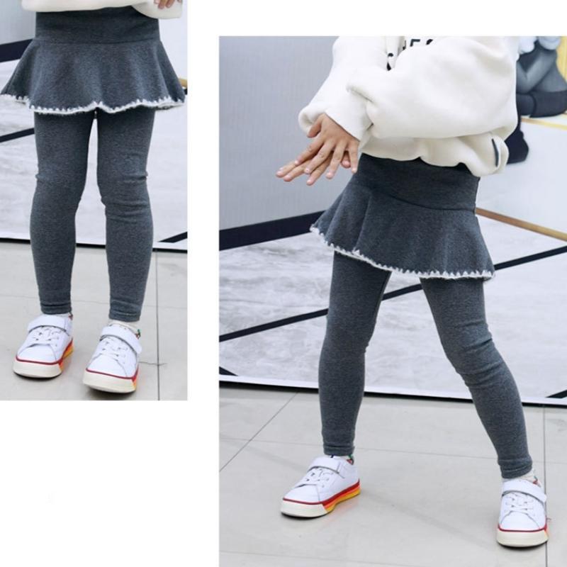 Girls Pants Skirt Fake Two Piece Children's Breathable Skirt Pants Thin Bottom Pants Girls Leggings Pleated Mini Skirts Spring Autumn