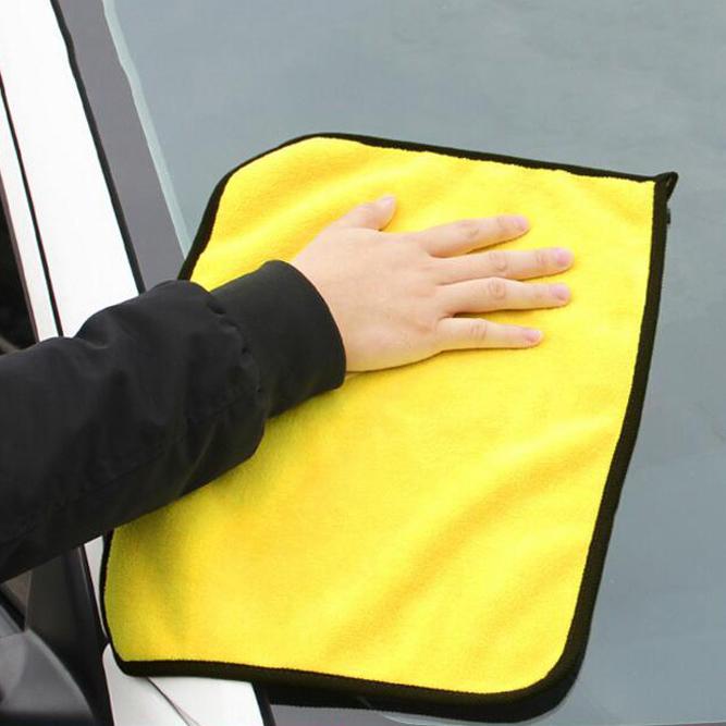 10Pcs Soft Car Microfiber Cleaning Towels Double Layer Drying Towel Car Care Cloth Detailing Washing Towels Car Cleaning Tools