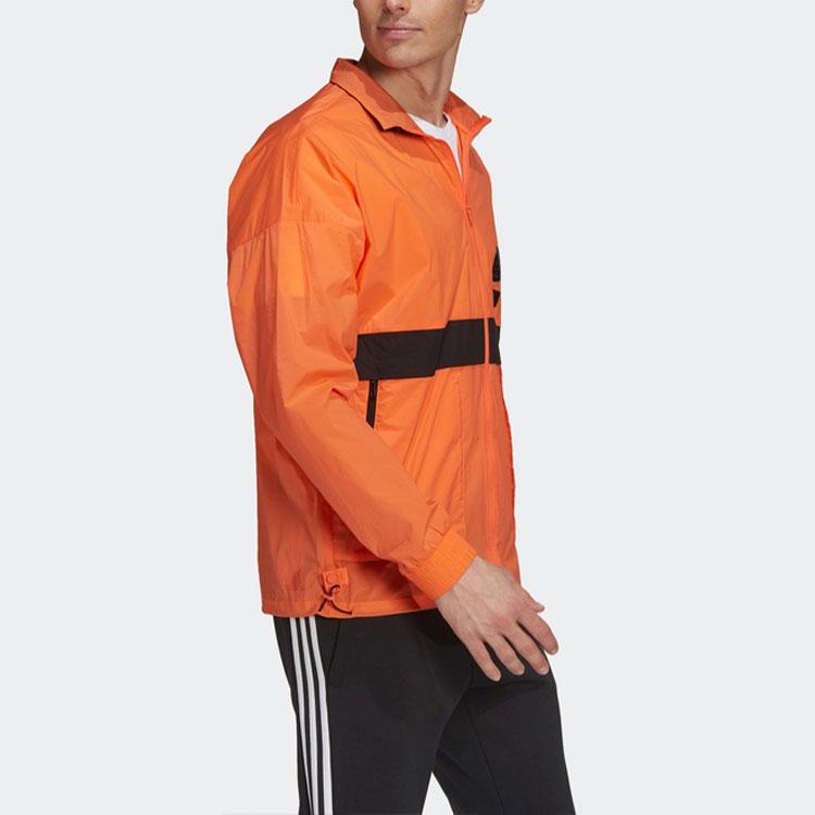 Adidas Colorblock Sport Jacket With Large Zip Pockets Men Jackets Orange Yellow GU1757