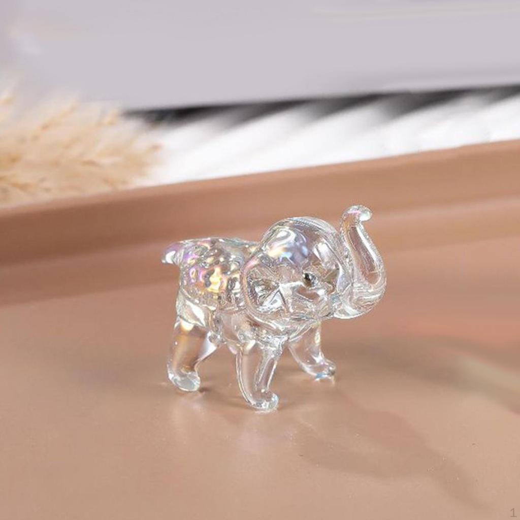 Elephant Figurine Animal Sculpture Family Friends Gift Table Centerpoece for Bookshelf