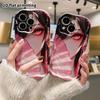 Phone Case: 2D Flat Design Suitable for iPhone 18 17 16 15 14 13 Pro Protective Case, Red-eyed Girl, Perfect Christmas and Halloween Holiday Gift