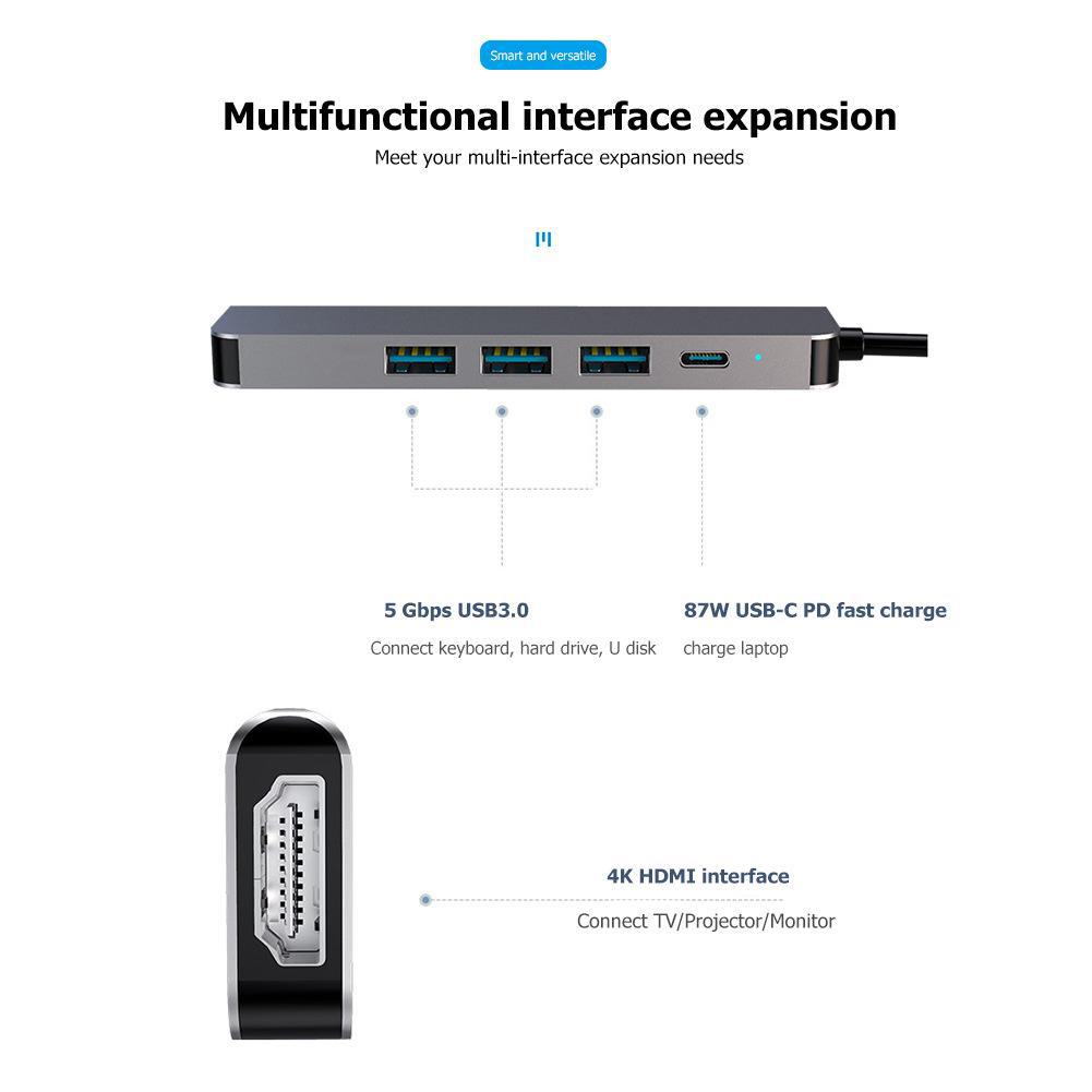 USB-C To HDMI 4K PD Expansion Hub: Mobile & Laptop All-in-One Adapter