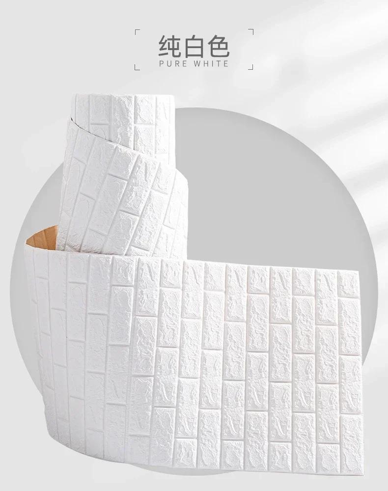 

3D Мягкая пена Кирпич Обои Наклейка Рулон Сделай сам Самоклеящийся Гостиная Дом Кухня Ванная Декоративные Обои 70CMX1M