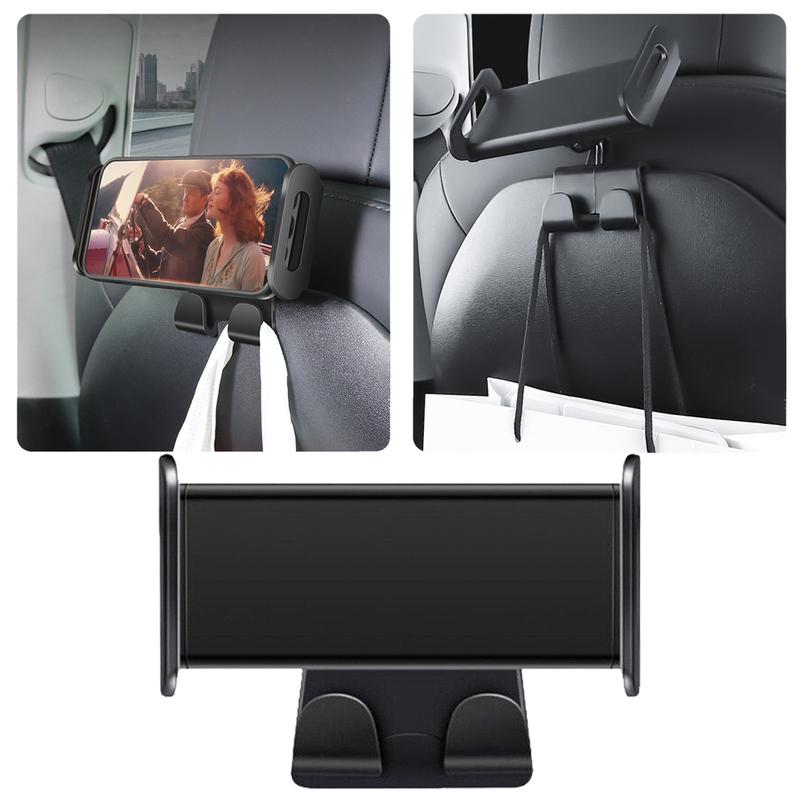 Car Rear Pillow Phone Holder Tablet Rotate Seat Rear For Tesla Model 3 Y Telescopic Headrest Mounting Brackets  for Phone Tablet