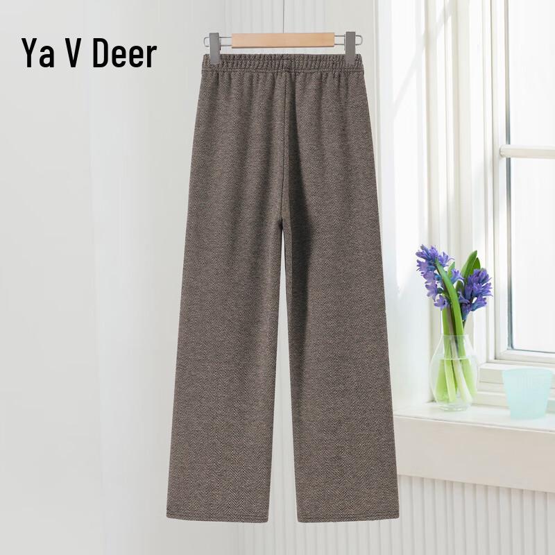 

Yalu Women s Autumn/Winter Thickened High-Waisted Straight-Leg Casual Pants XL