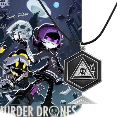 Anime Murder Drones Staffel 1 Logo Totenkopf Halskette Uzi Türsteher Cosplay Choker Herren und Damen Beliebter Schmuck Zubehör Geschenke