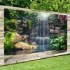 2D Jungle Greenery Waterfall Backdrop Party Photo Background Banner