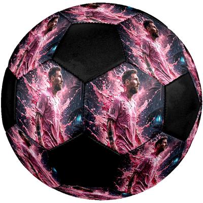Lionel Messi Soccer Ball Colorful All Ages Machine Stitched PVC Competition Ready Durable High-Bounce.SIZE5
