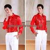 Men's Sequin Performance Stage Wear Dance Shirt