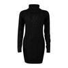 Women's Fashion  And Winter Thick Two-lapel Retro Thick Line Dress