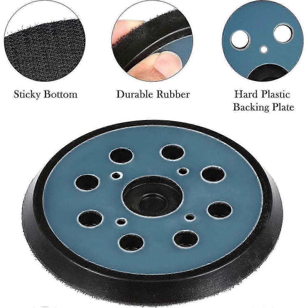 2pcs 5 Inch 8 Hole Orbital Sander Replacement Pad Hook,Loop Sanding Pad Compatible with Milwaukee 51-36-7090,51-36-7100