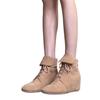 Sheepskin Version~ Small Man with Inner Strap Round Head Short Tube Martin Boots Women's 2025 Retro Style Personalized Versatile Fashion Boots
